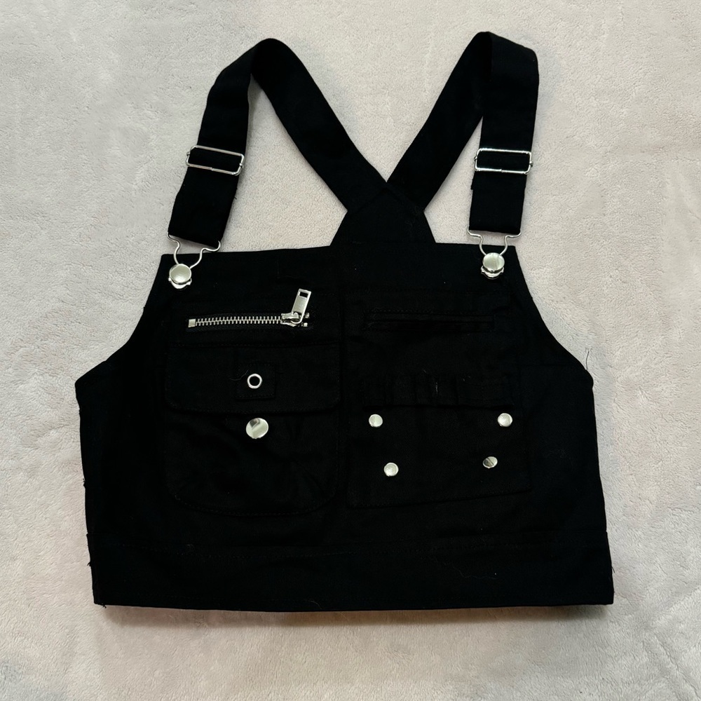 Dolls Kill Poster Girl Overall Button Up Tank Top​​​